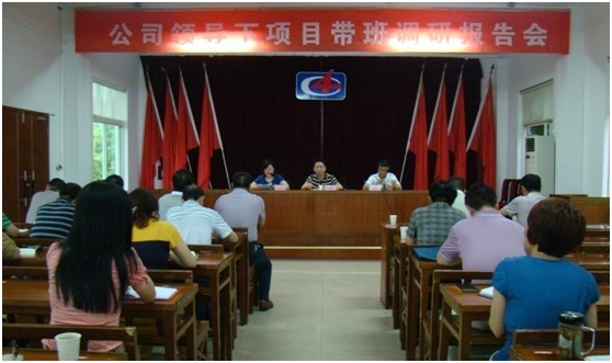 公司召開領(lǐng)導下項目帶班調(diào)研報告會